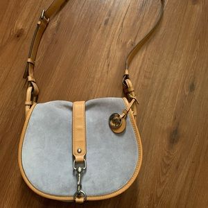 MK lavender suede crossbody bag